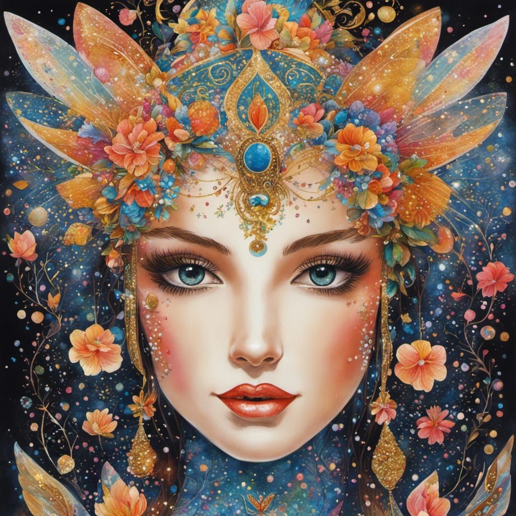 Fairy with sparkles and glitter - AI Generated Artwork - NightCafe Creator