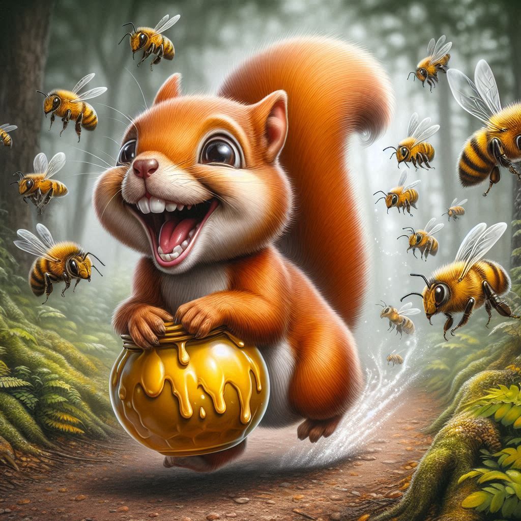 mischievous squirrel