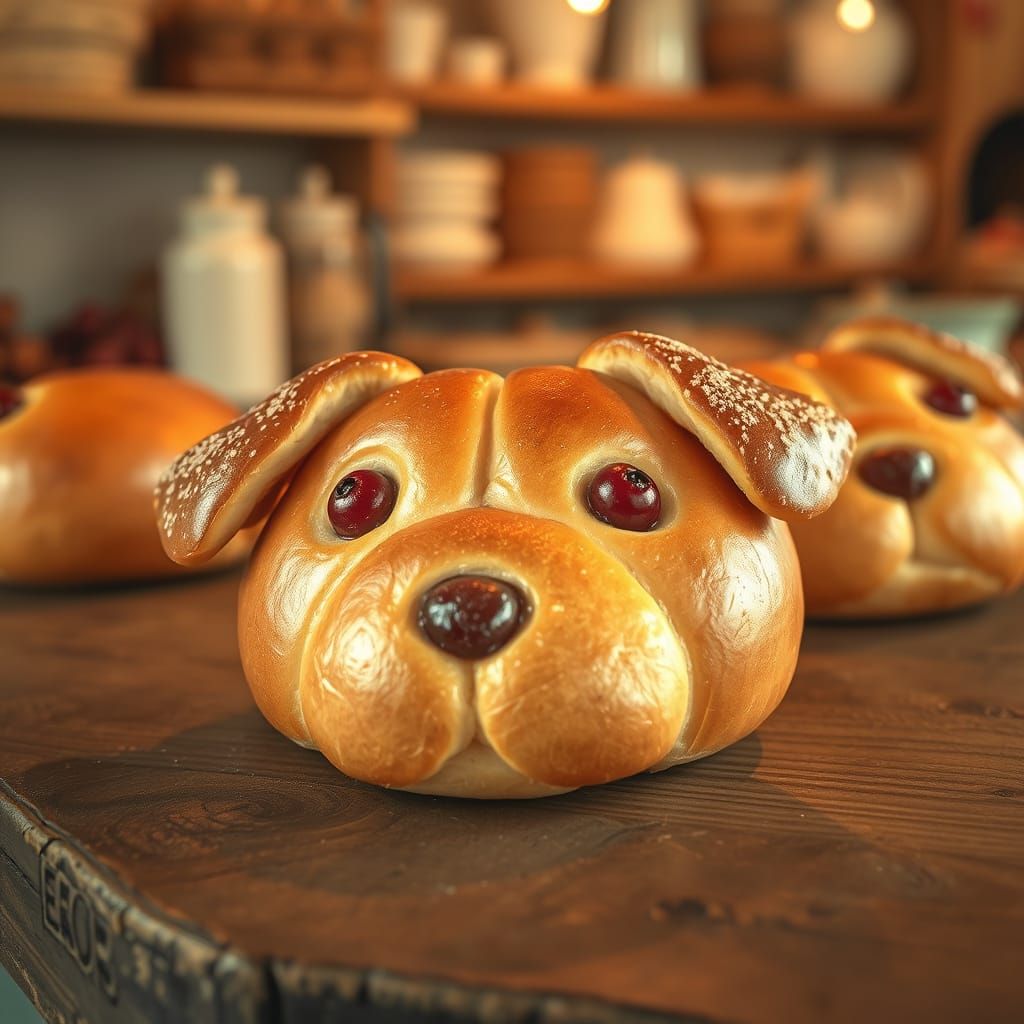 Whimsical Bakery Treats in Watercolor Style