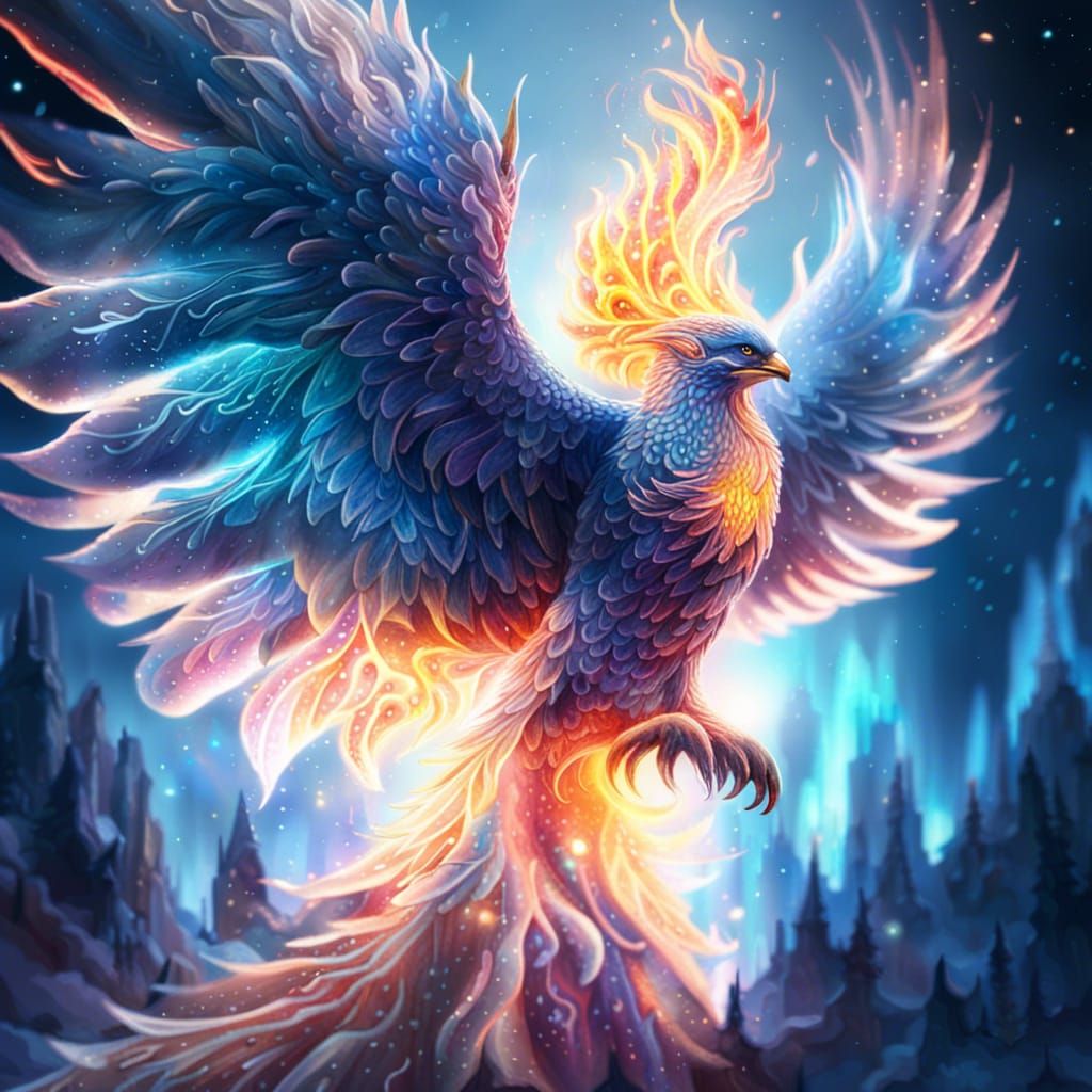 Ice Phoenix  by @Satinka