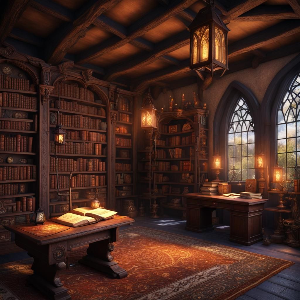 A Hedge Wizard's Study
