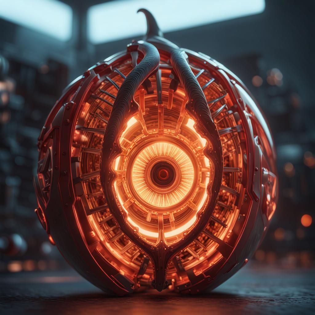 Pumpkin carved into mechanical workings!!