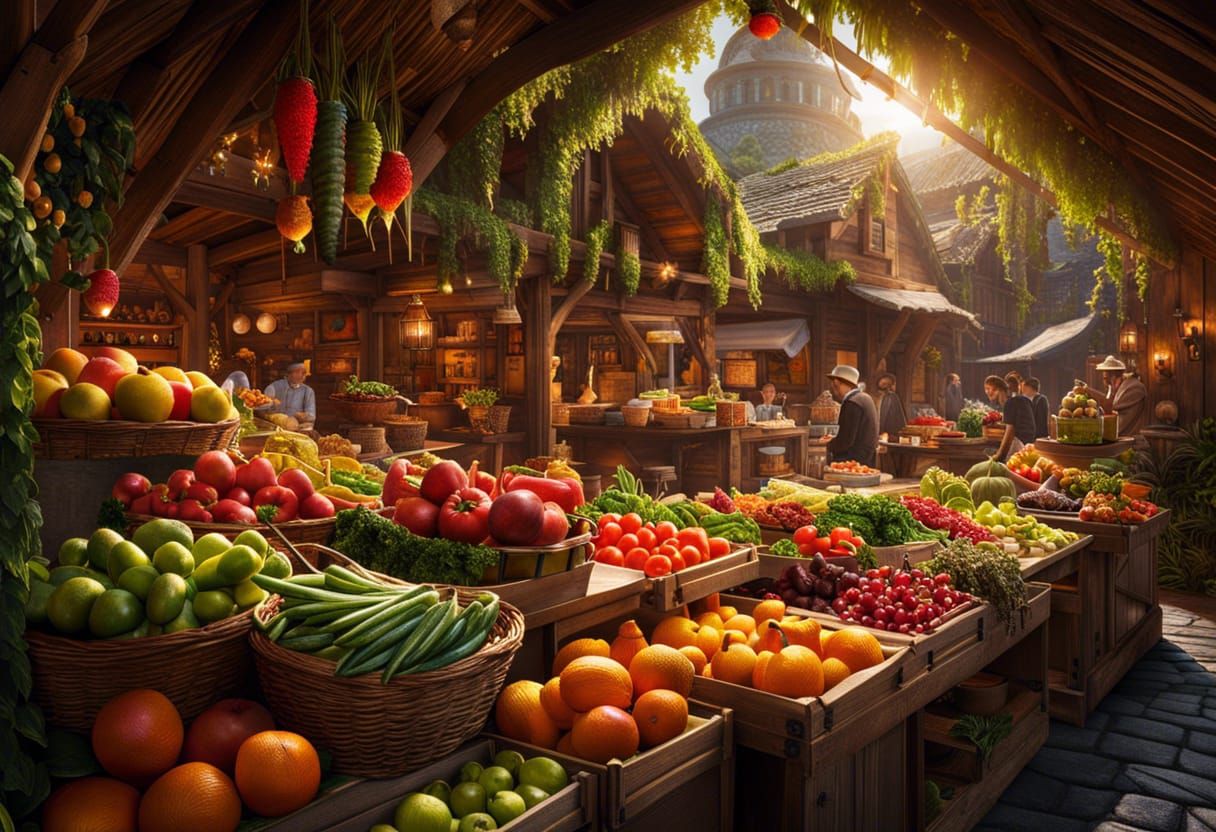 Life's a feast at the Hobbit 🍉🎪 village!  by @Vodafox