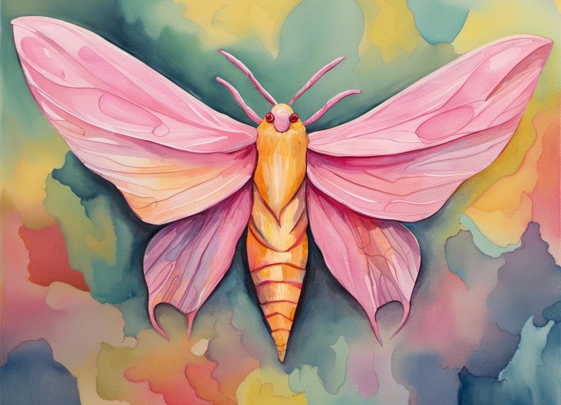 Rosy Maple Moth - AI Generated Artwork - NightCafe Creator