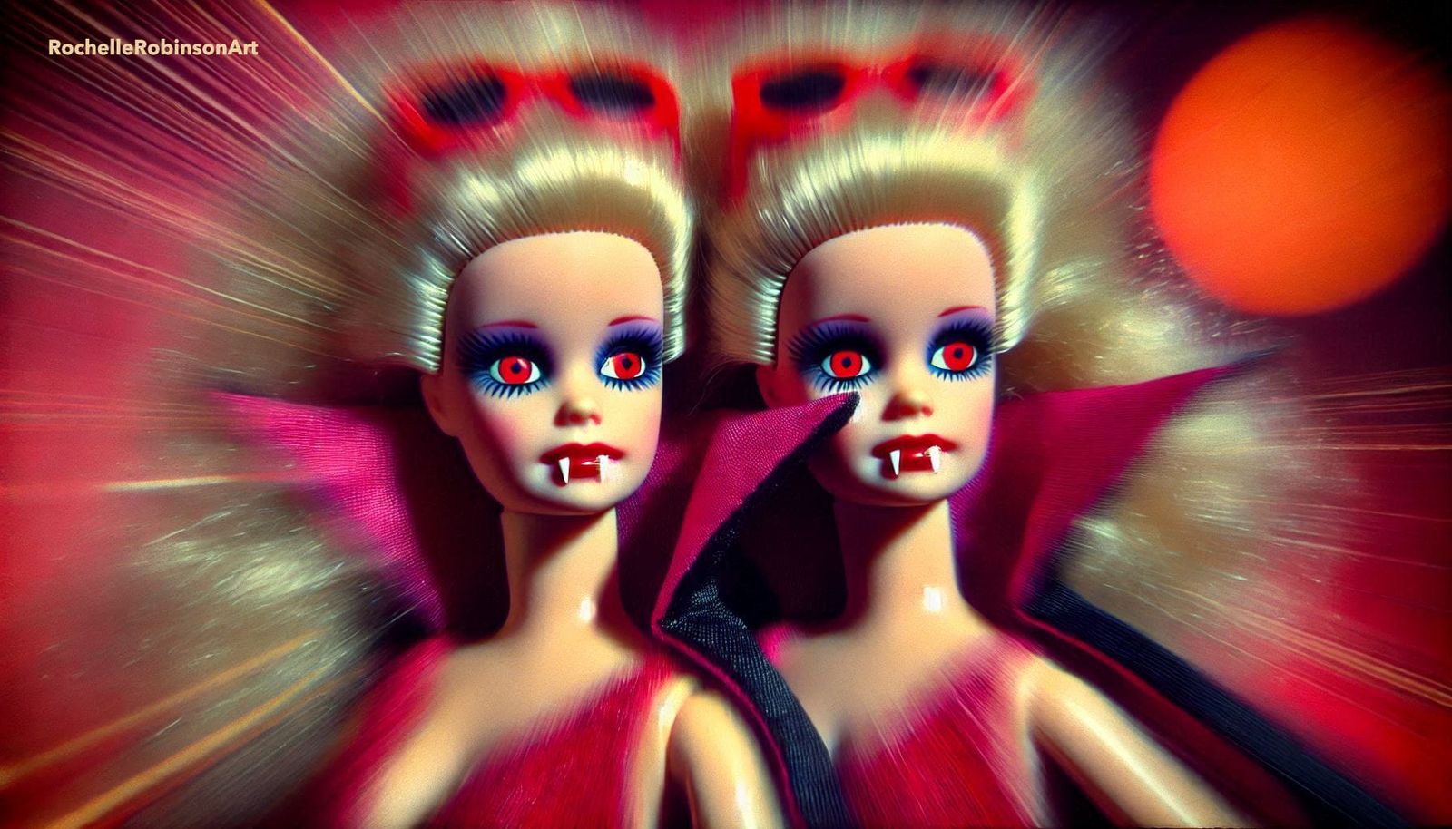 Two Vampire Barbie Dolls, 1980's Helmut Newton