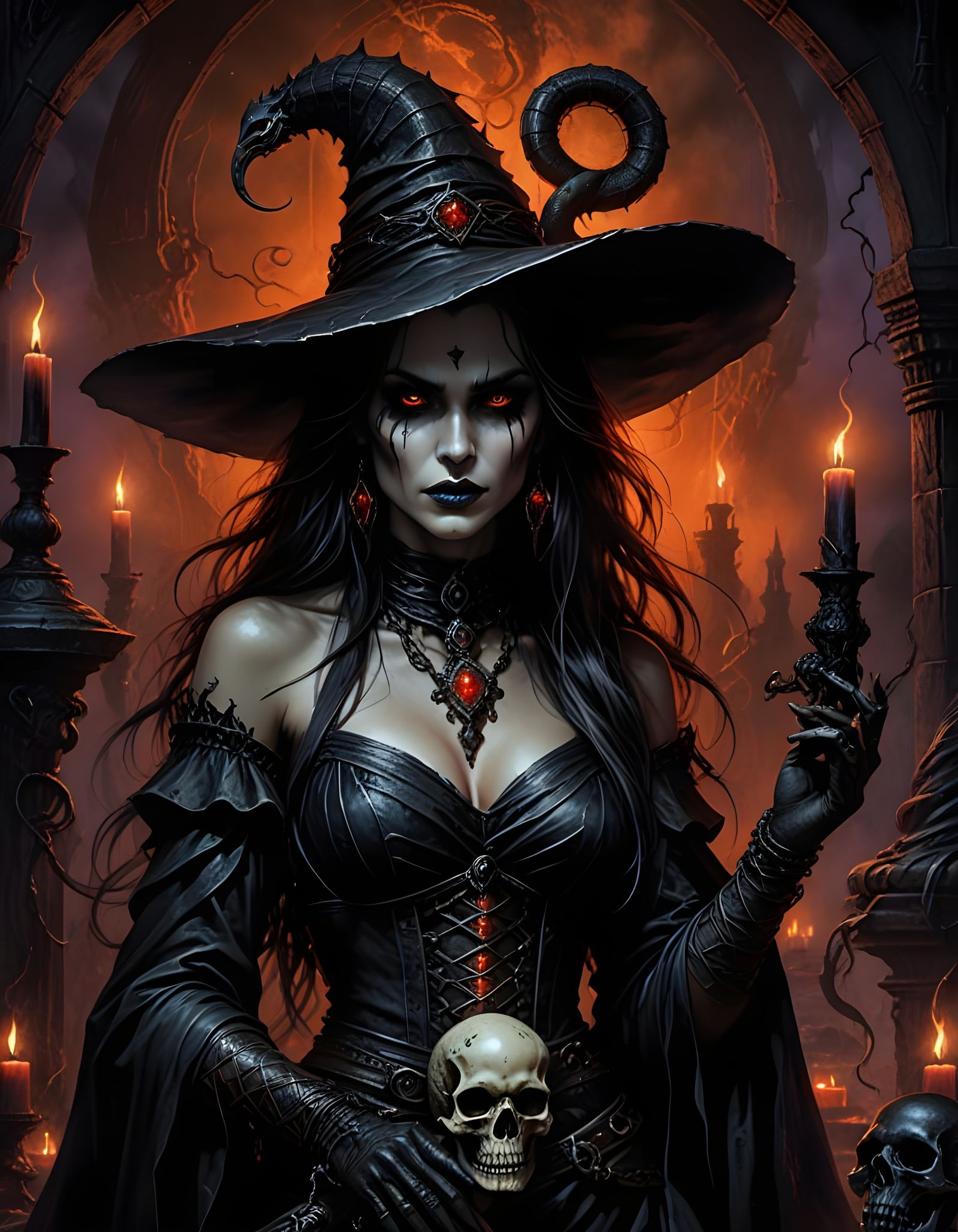 A stunningly beautiful witch  by @Perl