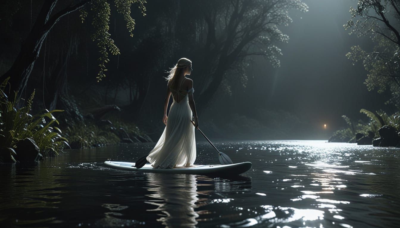 The Lady on a Paddle Board