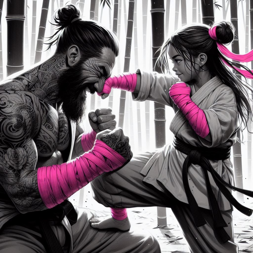 Kung-fu Kid trains with her Papa series 2