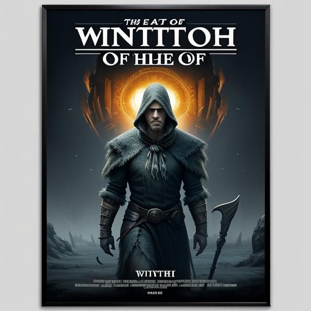 A framed movie poster promoting a movie called in english the winter