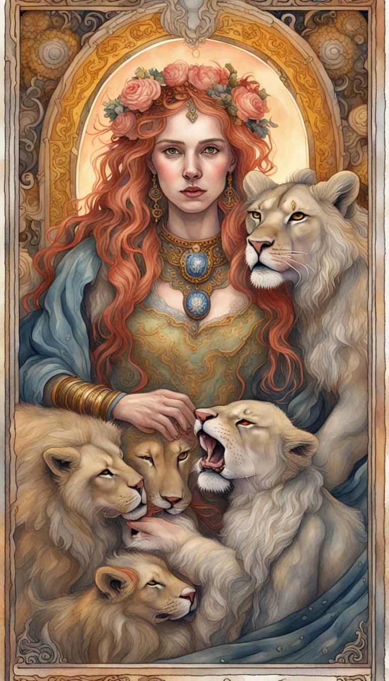 Tarot card strength  by @Mommakuma