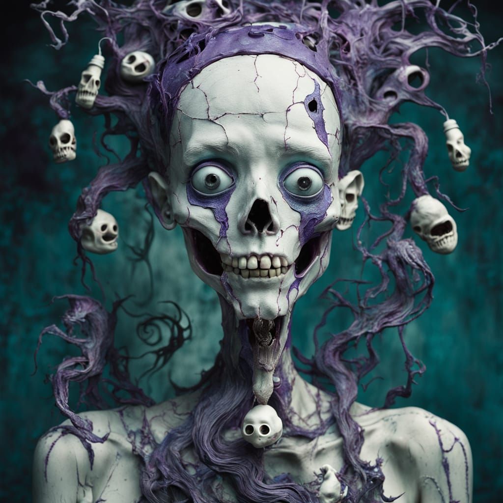 Grotesque surreal portrait