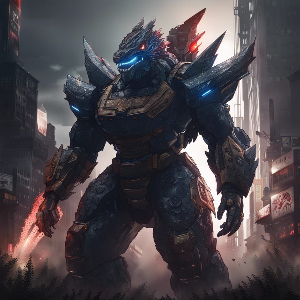 Godzilla Gundam - AI Generated Artwork - NightCafe Creator