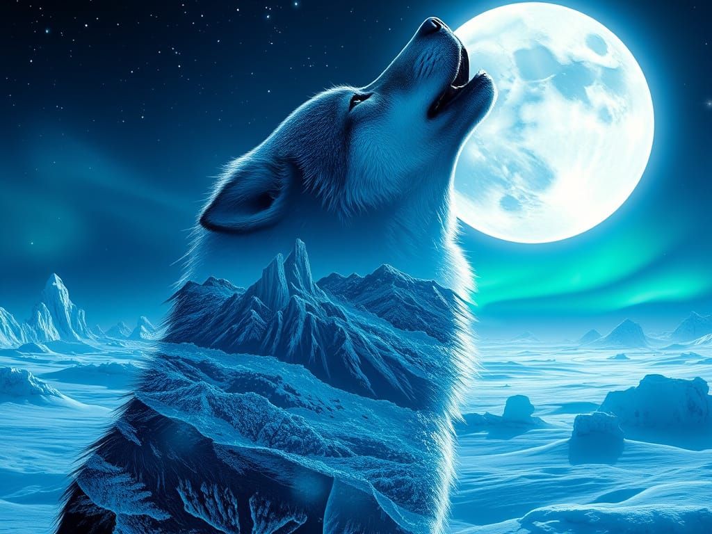 Moonlit Wolf  by @Peter a