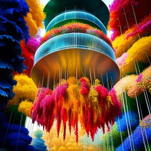 Hanging Gardens AI Generated Artwork NightCafe Creator