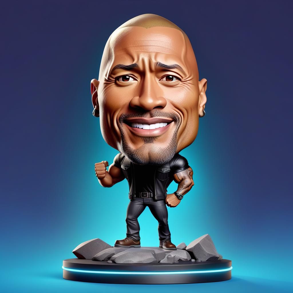 "The Rock" bobblehead   by @BillyD