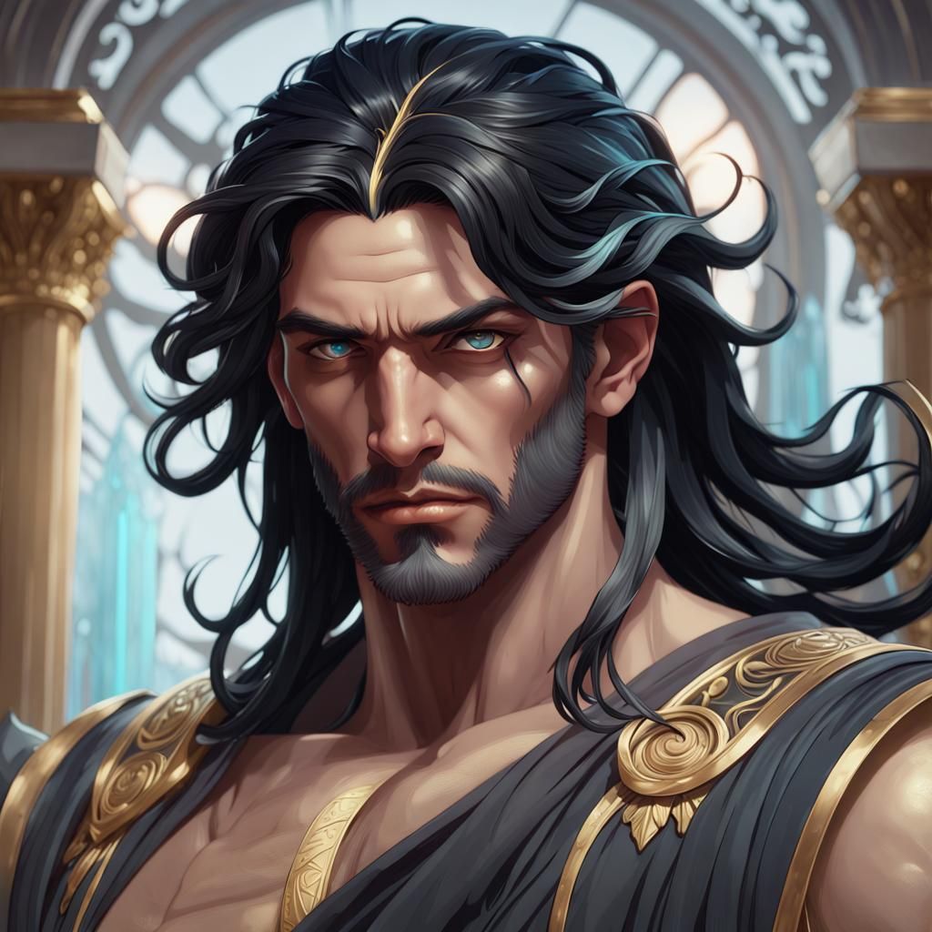 Hades Greek God Hades Greek God Black Hair - AI Generated Artwork ...