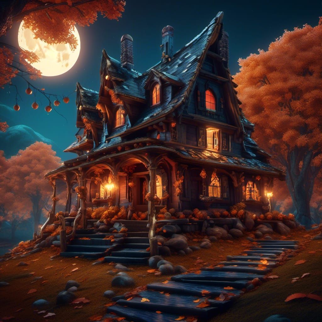 Little autumn witch house