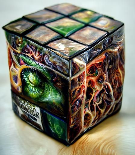 Lovecraftian Organic Rubik's Cube.