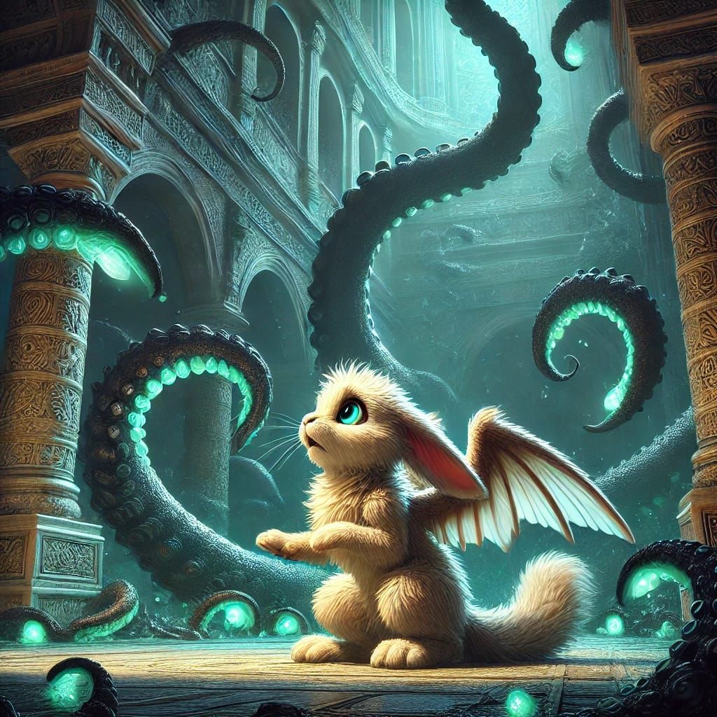 Dragon-Rabbit found himself in a Temptacle...