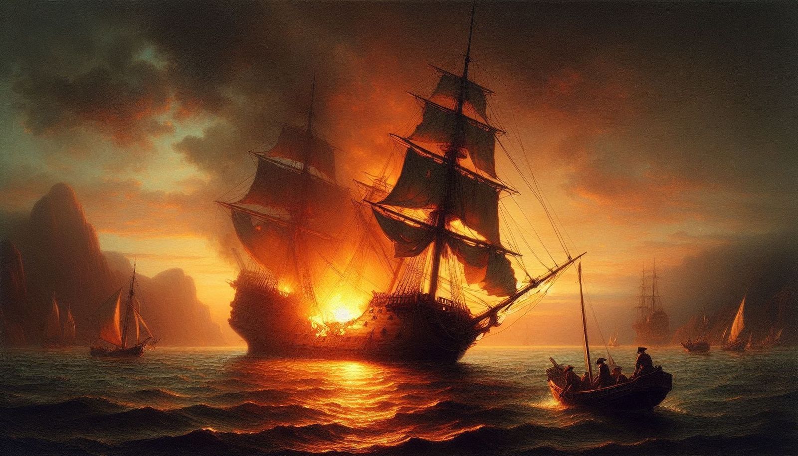 "My Ship!" In sight of shore. Pirated. Burning. Sinking - every time! ☠️ 04