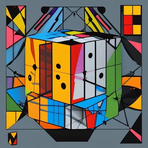 Abstract Rubik's cube  by @Delta