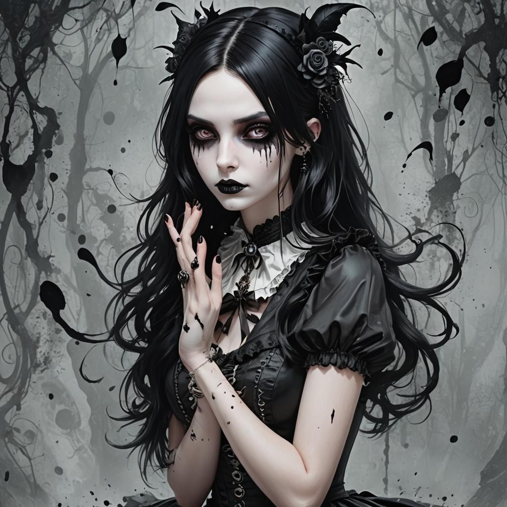 Alice goth girl - AI Generated Artwork - NightCafe Creator