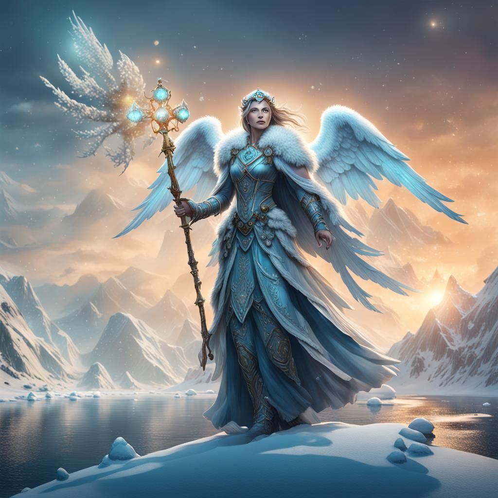 An arctic angel appears and makes you rich - AI Generated Artwork ...