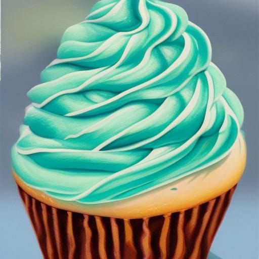 A hasty mint cupcake