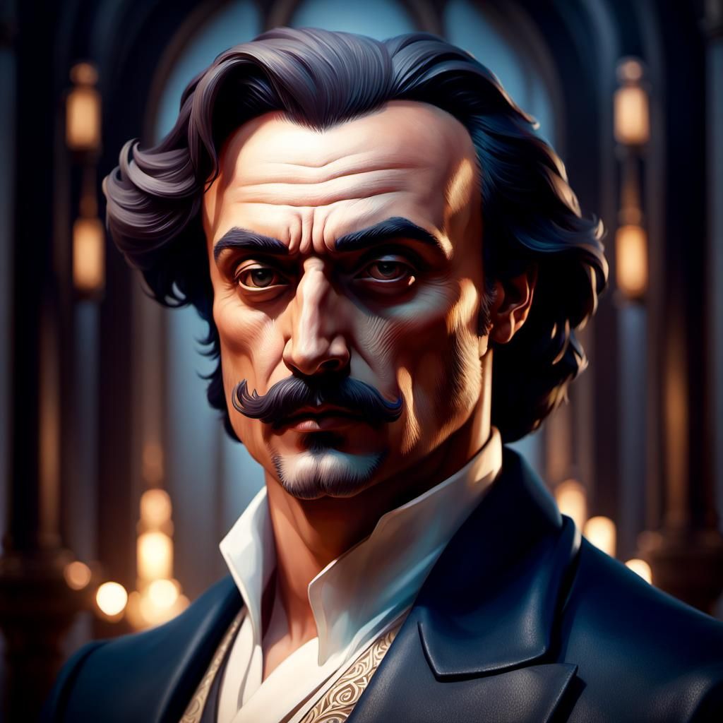 Portrait of Khalil Gibran - AI Generated Artwork - NightCafe Creator