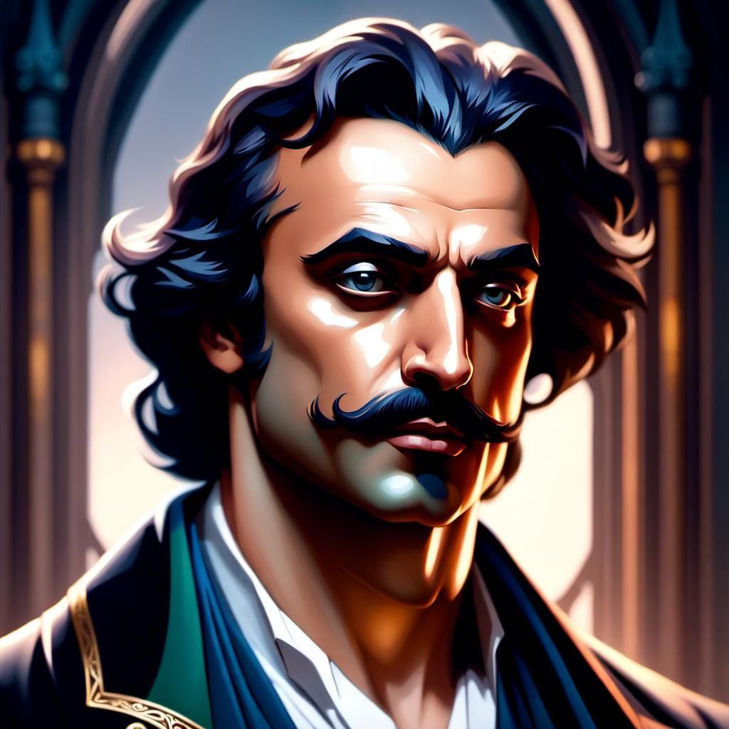 Portrait of Khalil Gibran - AI Generated Artwork - NightCafe Creator