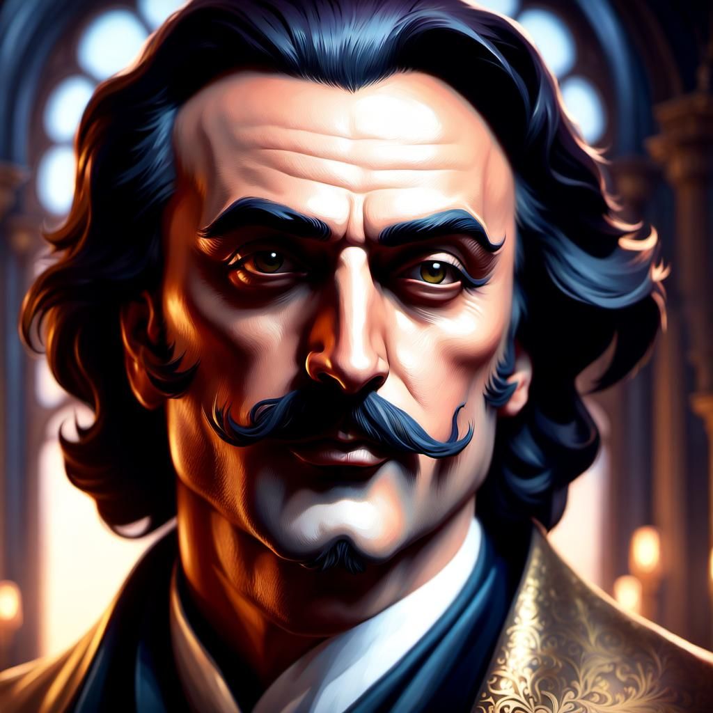 Portrait of Khalil Gibran - AI Generated Artwork - NightCafe Creator