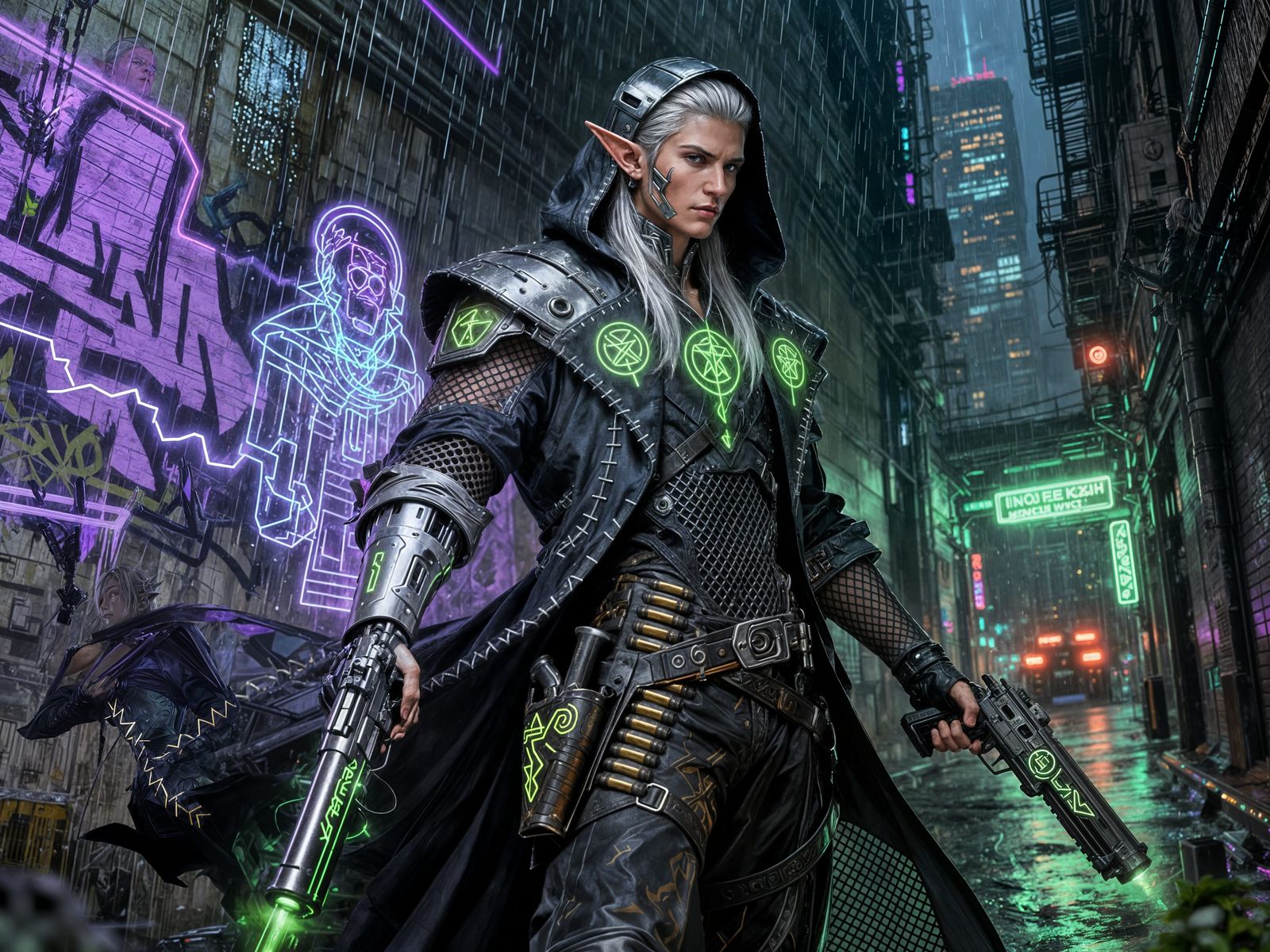 Alistair "The Viper" Gaunt, Elf Shadowrunner  by @CaptBoomerang