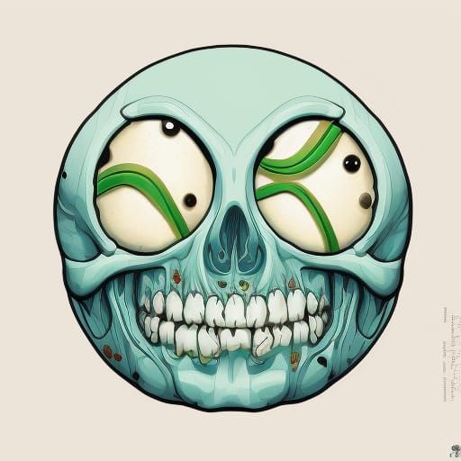Toxic Alien zombie emoji  by @BHoijmin