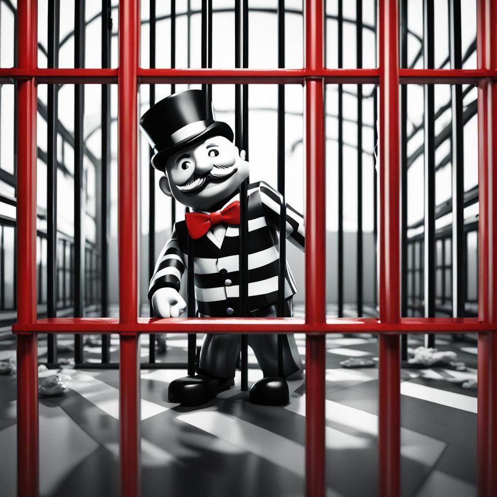Monopoly Man in Jail