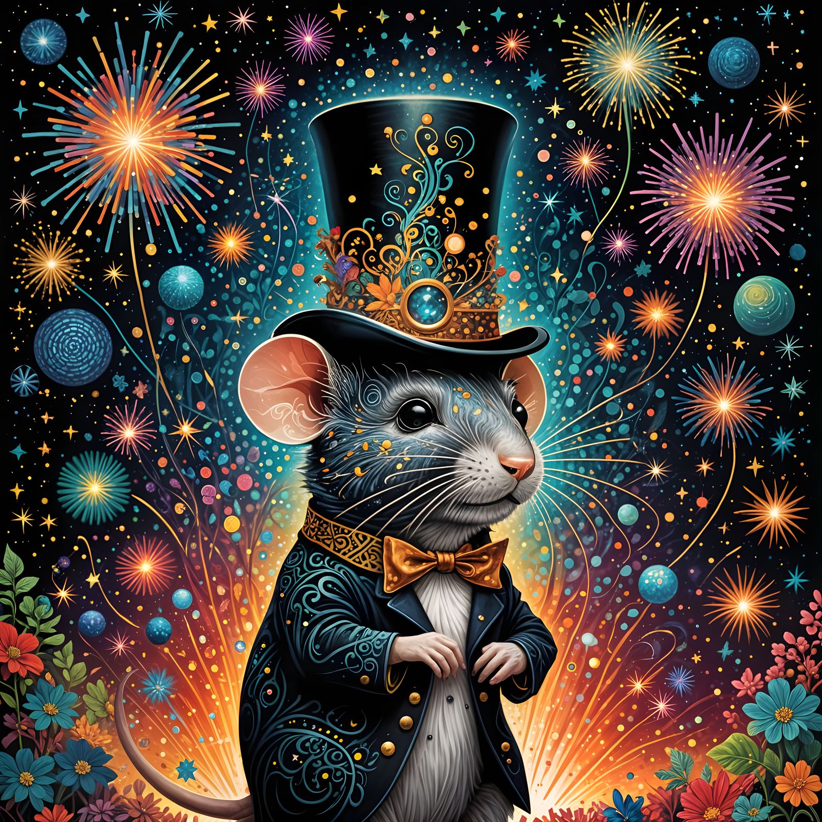 A New Year's mouse  by @Bunnzo