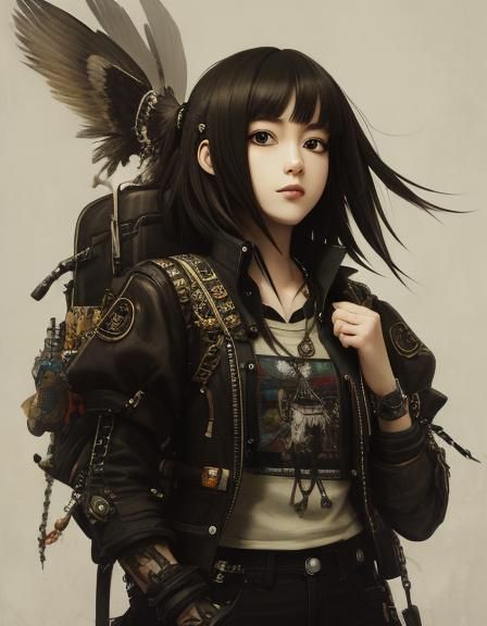 Full-body_monster portrait:  scruffy hairy adolescent monste...
