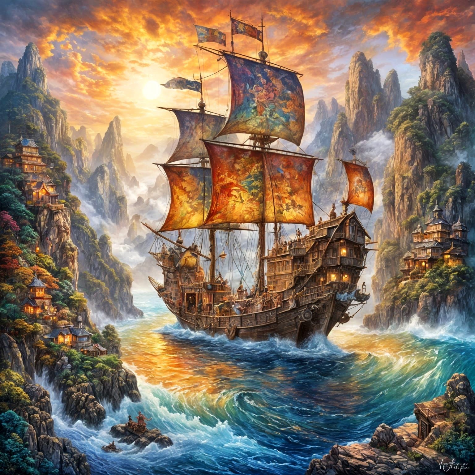 Carefully manuvering  by @Tiny Pearl Cat