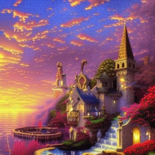 add white and gold and green and sky-blue colors and tine de...