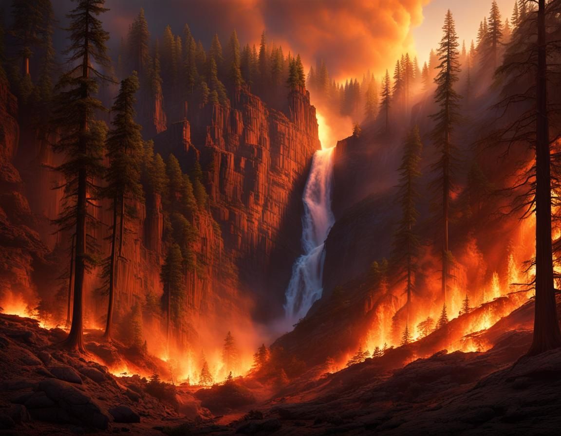 Nature's Fury: Forest Fire  by @John from Youngstown