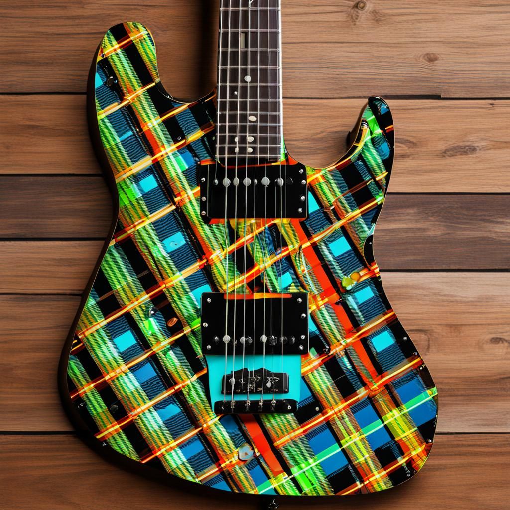 neon plaid