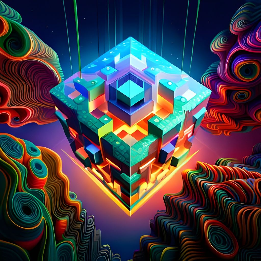 Hyperdimensional Tesseract - AI Generated Artwork - NightCafe Creator