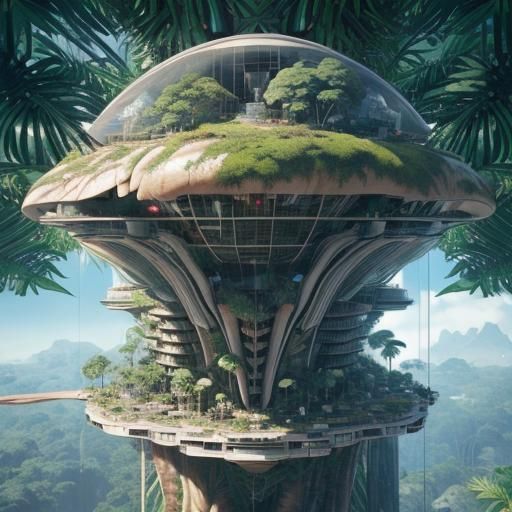 Solarpunk Sky Scraper