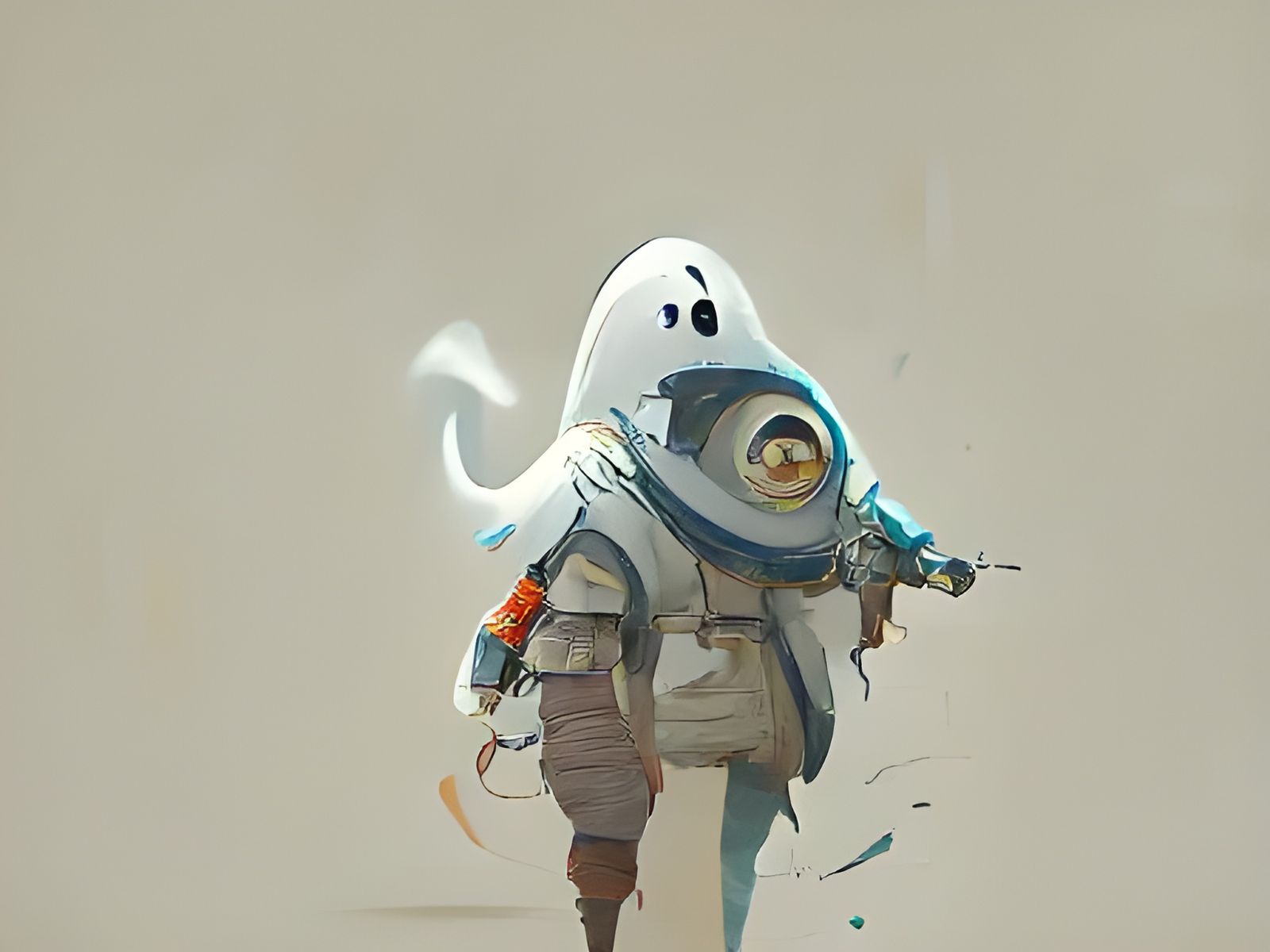 Astronaut Ghost: Digital Illustration Concept Art