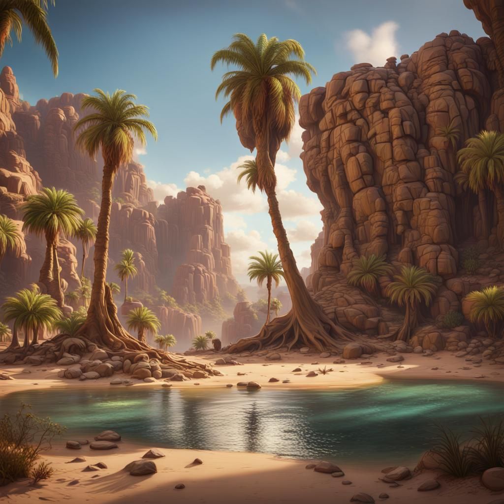 A classic desert island oasis  by @BTMO