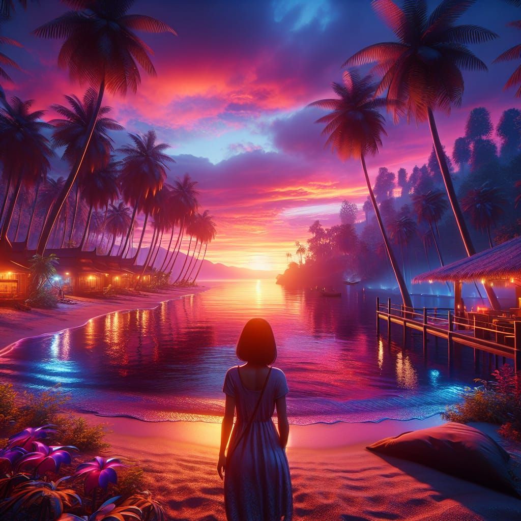 A beautiful sunset.