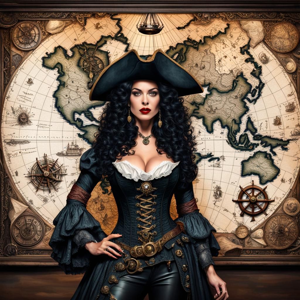 Pirate and her map  by @Carl T