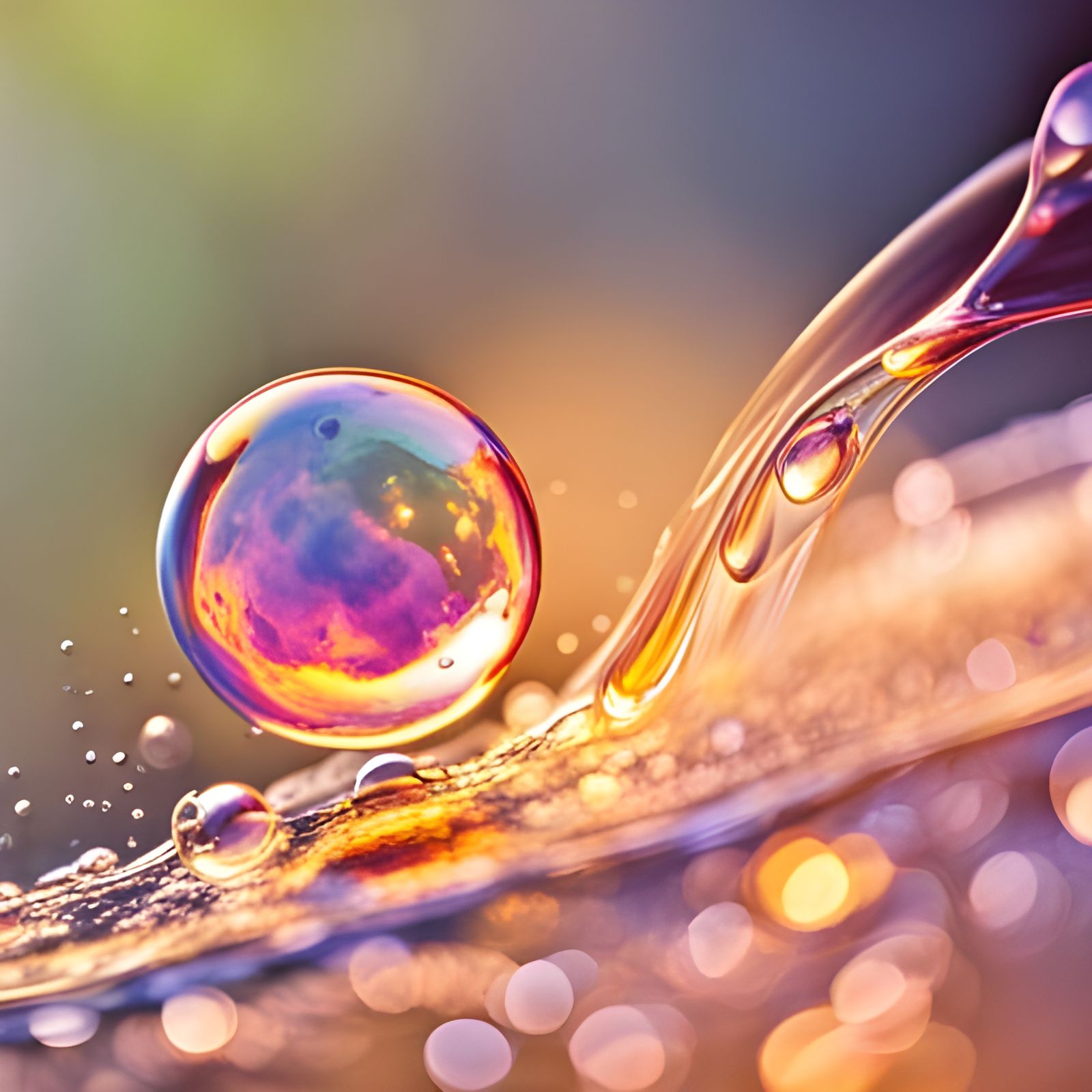 World in a bath bubbles  by @Nathaniel DeZago
