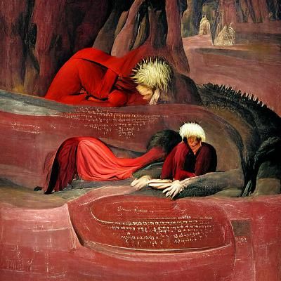 Dante mourning Beatrice
