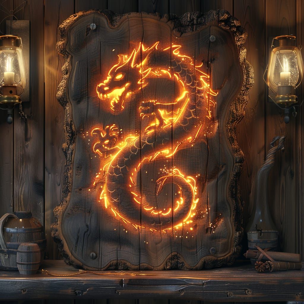 The Great Wave of Pyrography