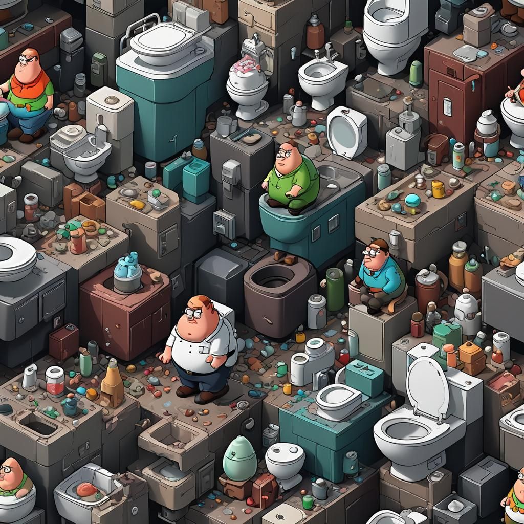 Peter griffin turns into among us skibidi toilet sus - AI Generated Artwork  - NightCafe Creator